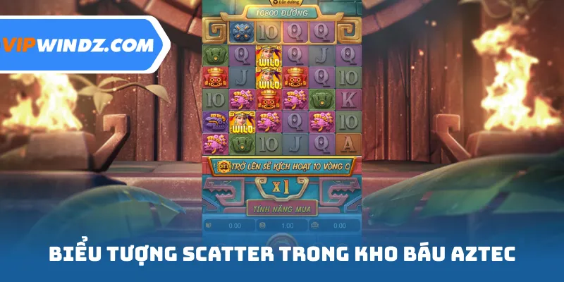 Biểu tượng Scatter trong Kho Báu Aztec
