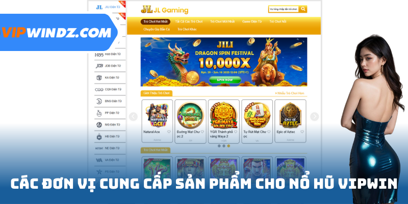 Các đơn vị cung cấp sản phẩm cho nổ hũ Vipwin