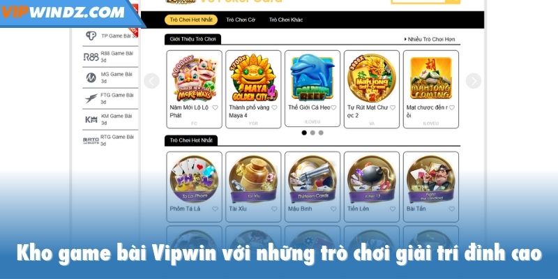 Kho game bài Vipwin với những trò chơi giải trí đỉnh cao