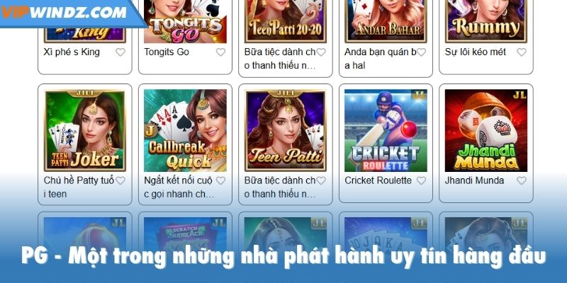 PG - Một trong những nhà phát hành uy tín hàng đầu